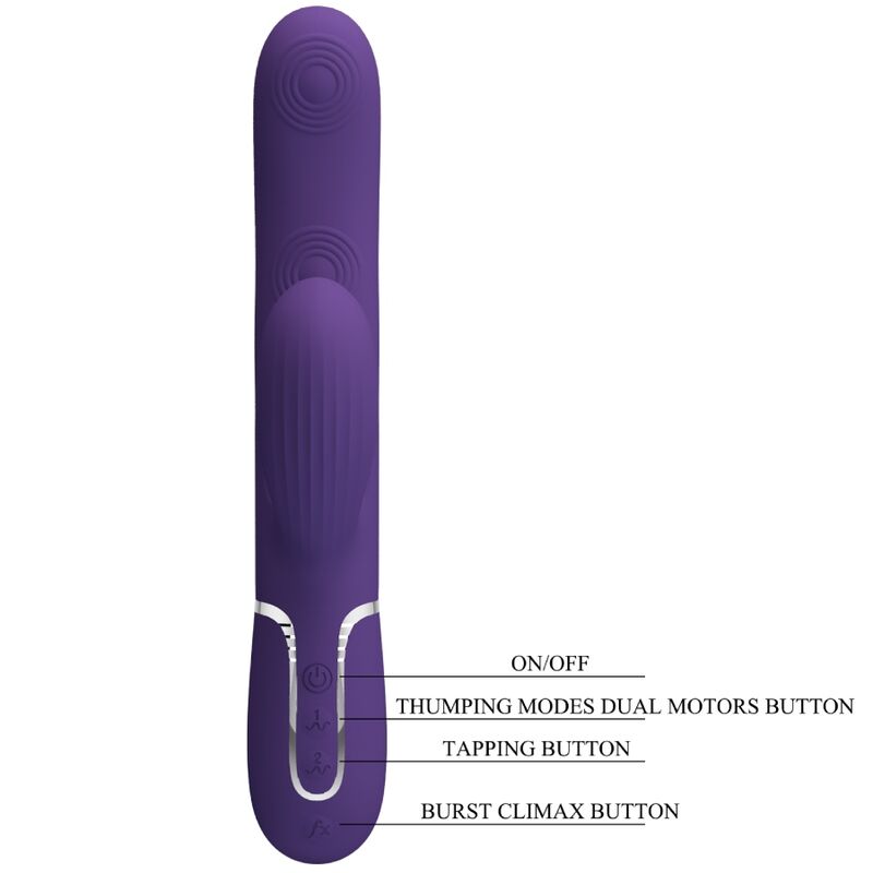 PRETTY LOVE - PERLITA VIBRADOR G-SPOT 3 EM 1 MULTIFUNO ROXO