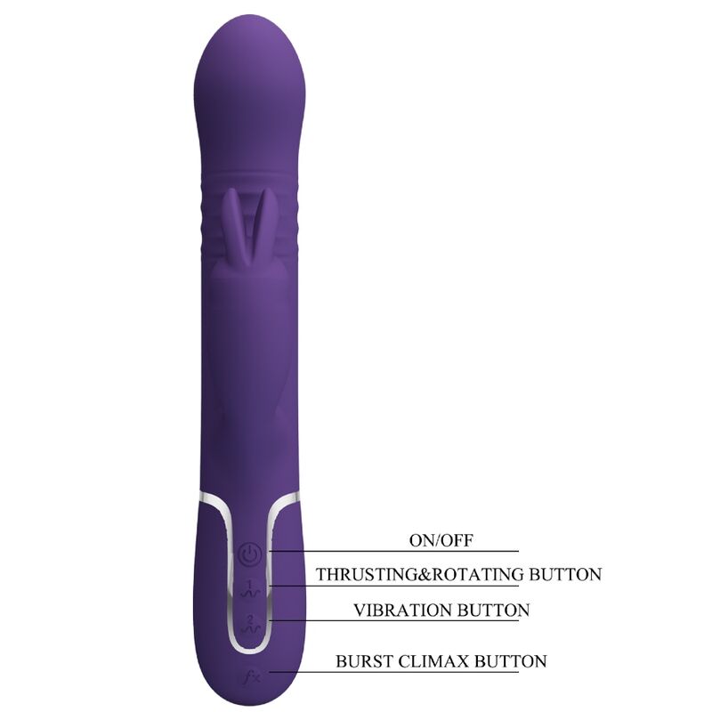 PRETTY LOVE - COALE VIBRADOR  COELHO 4 EM 1 ROXO