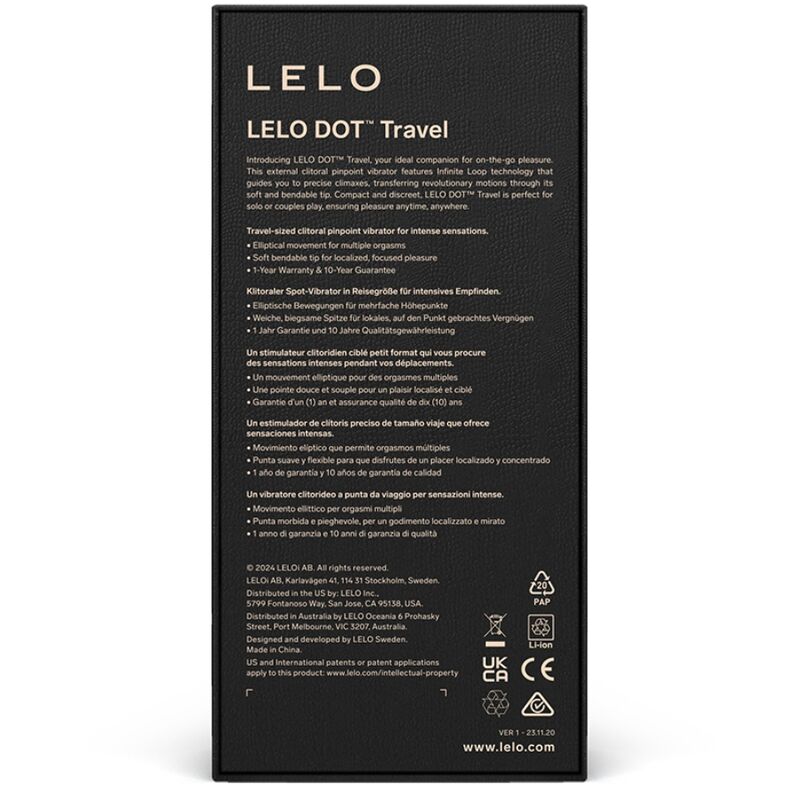 LELO - DOT TRAVEL ESTIMULADOR DE CLITÓRIS ROXO