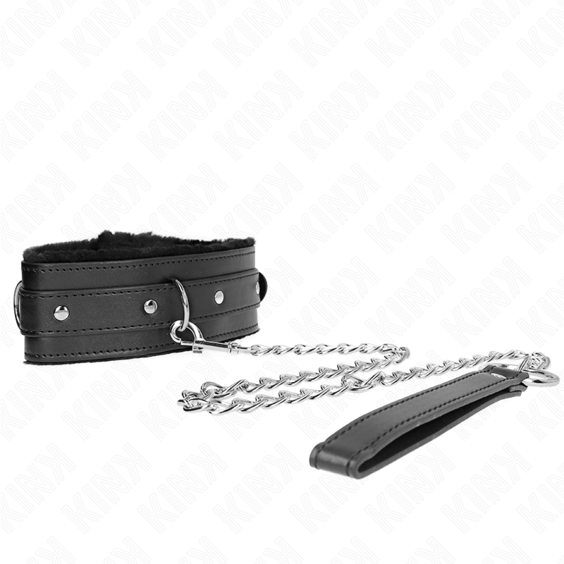 KINK - COLAR COM TRELA 65 CM COM RESTRIÇÕES PRETO 36-42 CM X 5,5 CM