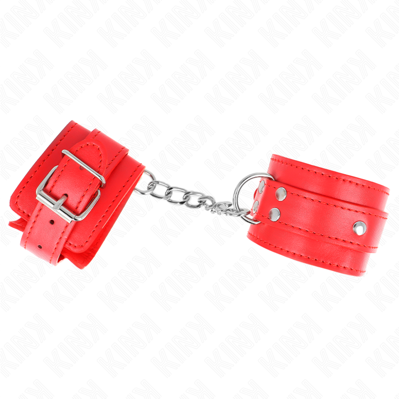 KINK - 3 RETENÇÕES DE PULSO D-RING AJUSTÁVEIS VERMELHO 17,5-25 CM X 6 CM