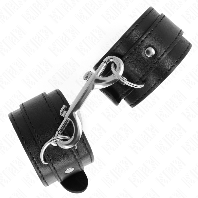 KINK - RETENÇÕES DE PULSO - LINHA DE REBITES ÚNICOS PRETO AJUSTÁVEL 17-28 CM X 5 CM