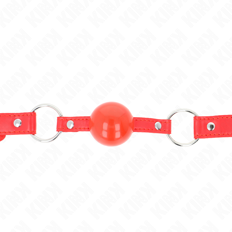 KINK - MORDAÇA BOLA TPE 4 CM COM FECHADURA ROJO 60 x 2 CM