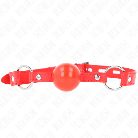 KINK - MORDAÇA BOLA TPE 4 CM COM FECHADURA ROJO 60 x 2 CM