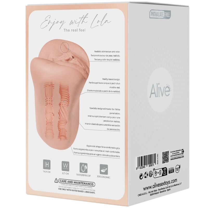 ALIVE - FLEX MASTURBADOR MASCULINO VAGINAL TAMANHO M