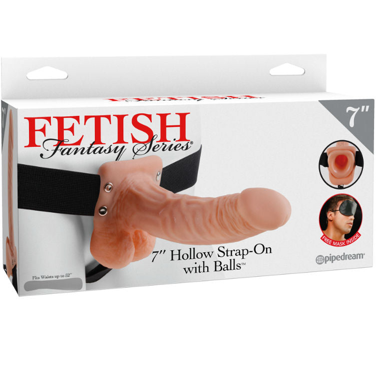 FETISH FANTASY SERIES - 7 STRAP-ON OCO COM BOLAS 17,8CM CARNE