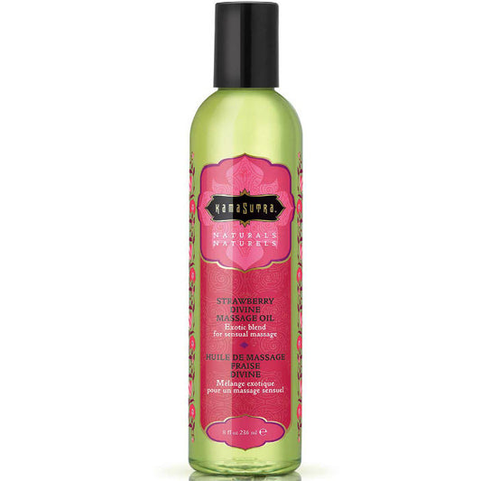 KAMASUTRA - ÓLEO DE MASSAGEM DE MORANGO DIVINO NATURALS 236ML