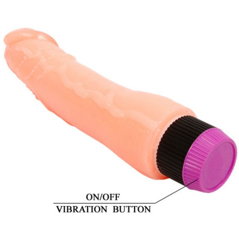 BAILE - VIBRADOR REALISTA FLEXÍVEL NATURAL 24 CM