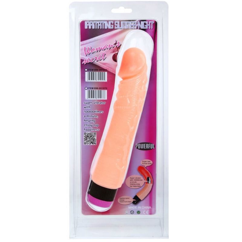 BAILE - VIBRADOR REALISTA FLEXÍVEL NATURAL 24 CM