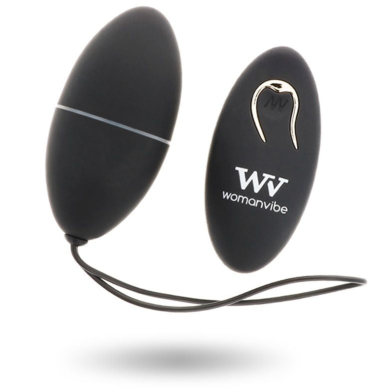 WOMANVIBE - ALSAN EGG CONTROLE REMOTO PRETO SILICONE PRETO