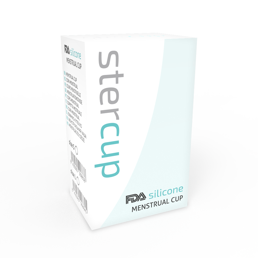 STERCUP - COPO MENSTRUAL DE SILICONE FDA AQUAMARINE - TAMANHO L