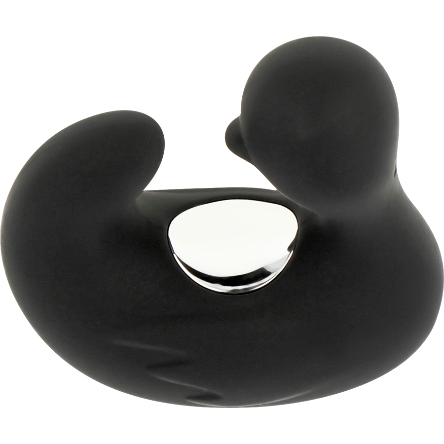 BLACK&SILVER - DEDAL DE PATO ESTIMULANTE DE SILICONE RECARREGÁVEL DUCKYMANIA