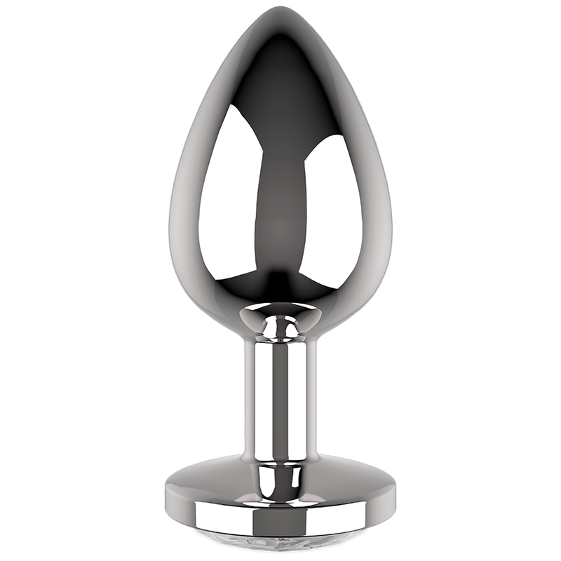 COQUETTE CHIC DESIRE - ANAL PLUG METAL COR BRANCO TAMANHO L 4 X 9 CM